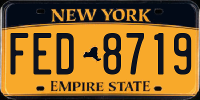 NY license plate FED8719