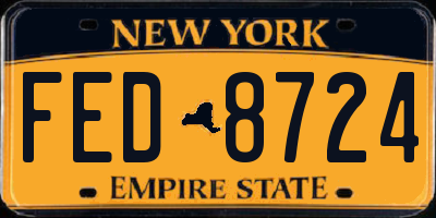 NY license plate FED8724