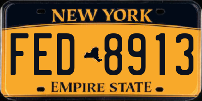 NY license plate FED8913