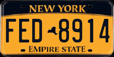 NY license plate FED8914