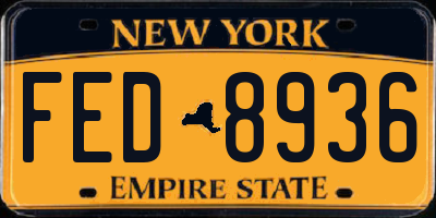 NY license plate FED8936