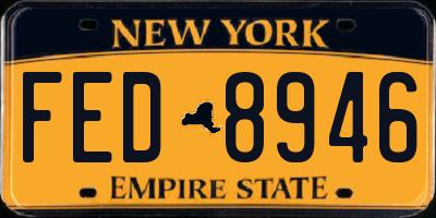 NY license plate FED8946