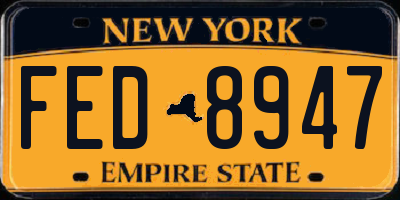 NY license plate FED8947