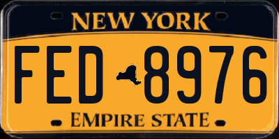 NY license plate FED8976