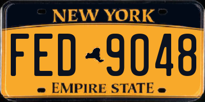NY license plate FED9048