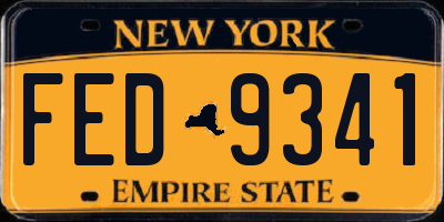 NY license plate FED9341
