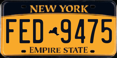 NY license plate FED9475