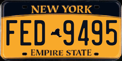 NY license plate FED9495