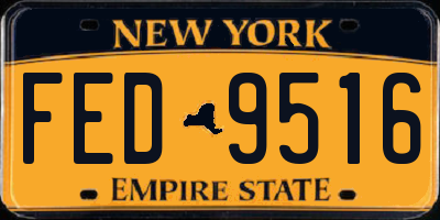 NY license plate FED9516