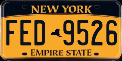 NY license plate FED9526