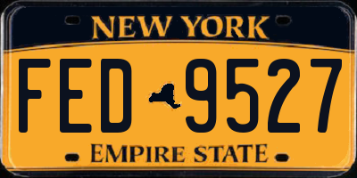 NY license plate FED9527
