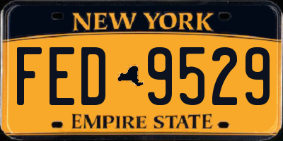NY license plate FED9529