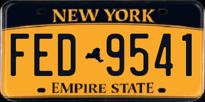 NY license plate FED9541