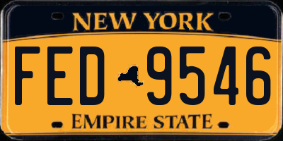 NY license plate FED9546