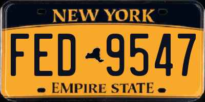 NY license plate FED9547