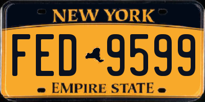 NY license plate FED9599