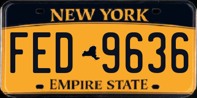 NY license plate FED9636