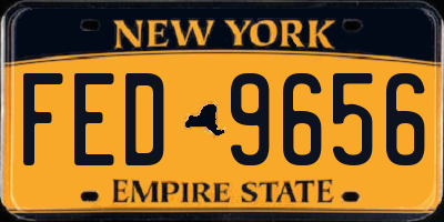 NY license plate FED9656