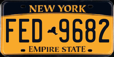 NY license plate FED9682
