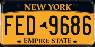 NY license plate FED9686