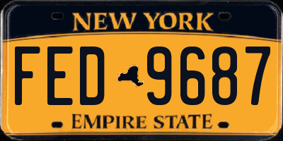 NY license plate FED9687