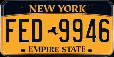 NY license plate FED9946