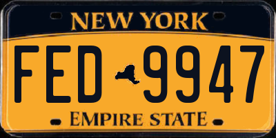 NY license plate FED9947