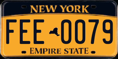 NY license plate FEE0079