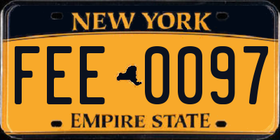 NY license plate FEE0097