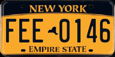 NY license plate FEE0146