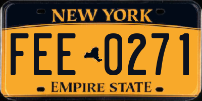 NY license plate FEE0271