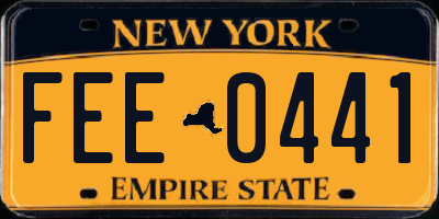 NY license plate FEE0441