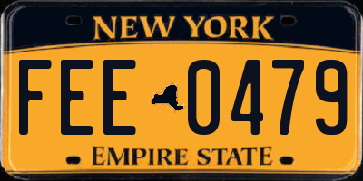 NY license plate FEE0479