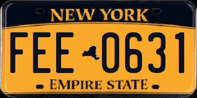 NY license plate FEE0631