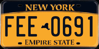 NY license plate FEE0691