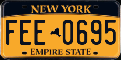 NY license plate FEE0695