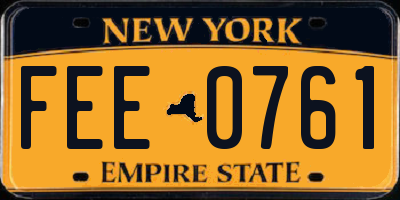 NY license plate FEE0761
