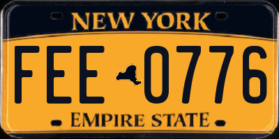 NY license plate FEE0776