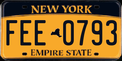 NY license plate FEE0793