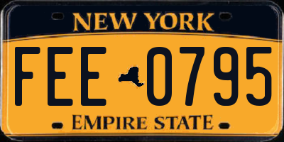 NY license plate FEE0795
