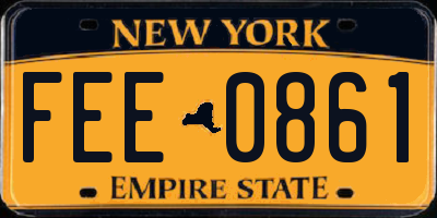 NY license plate FEE0861