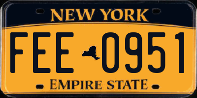 NY license plate FEE0951