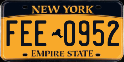 NY license plate FEE0952