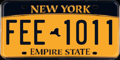 NY license plate FEE1011