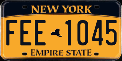 NY license plate FEE1045