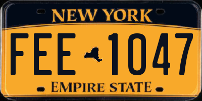 NY license plate FEE1047