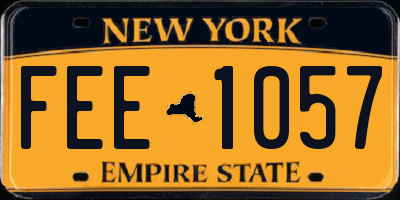NY license plate FEE1057