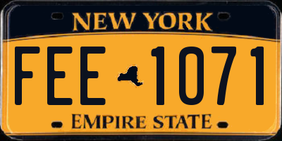 NY license plate FEE1071