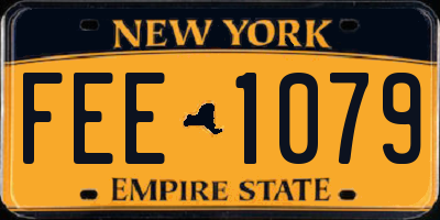 NY license plate FEE1079