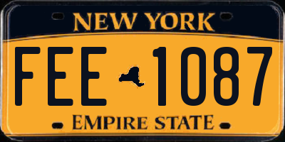 NY license plate FEE1087